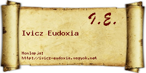 Ivicz Eudoxia névjegykártya
